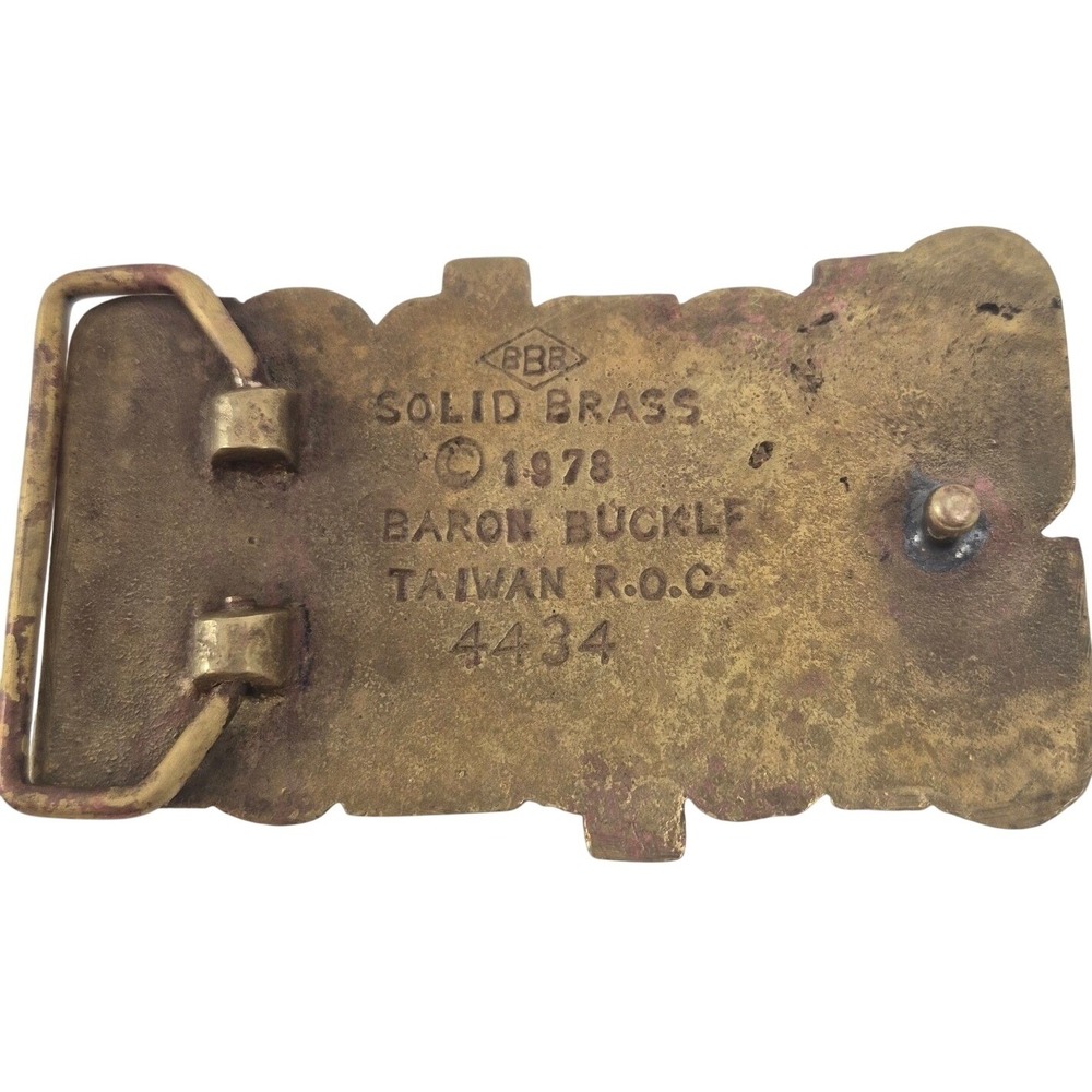 Vintage Solid Brass Personalized Stephen Belt Buckle 1978 By Baron - Picture 9 of 9